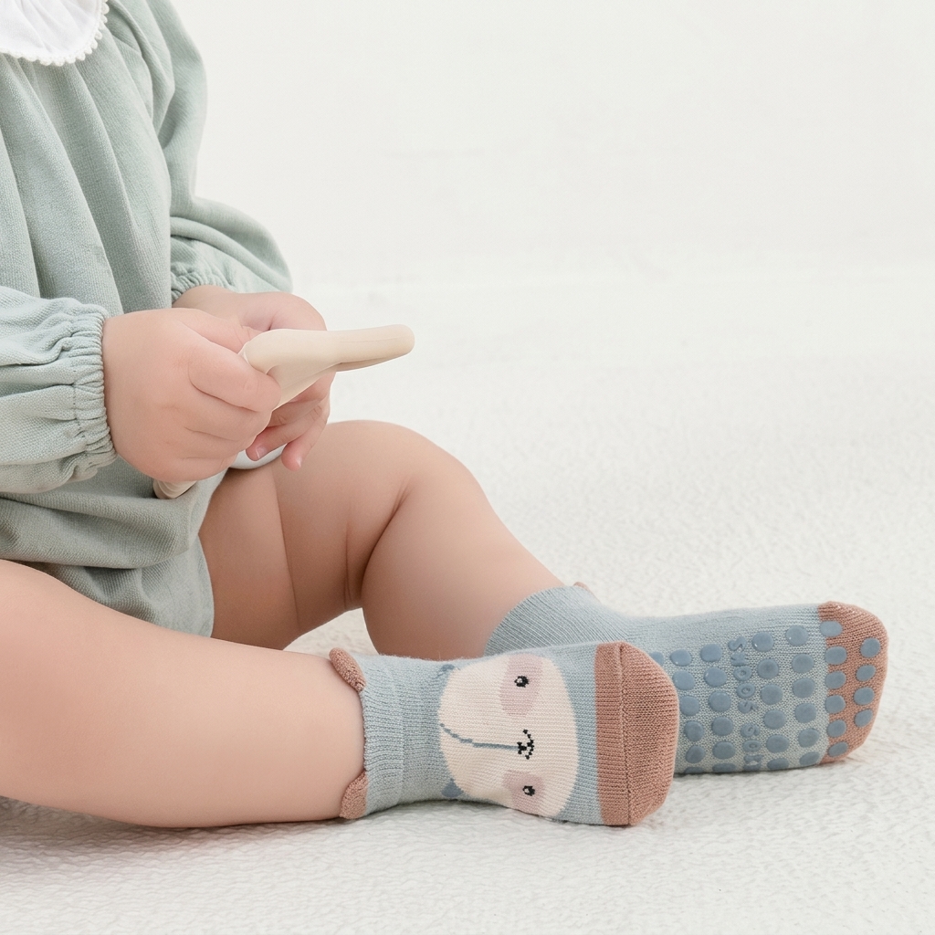 Kids Anti-Slip Cartoon Cotton Floor Socks Shoes thumbnail 4