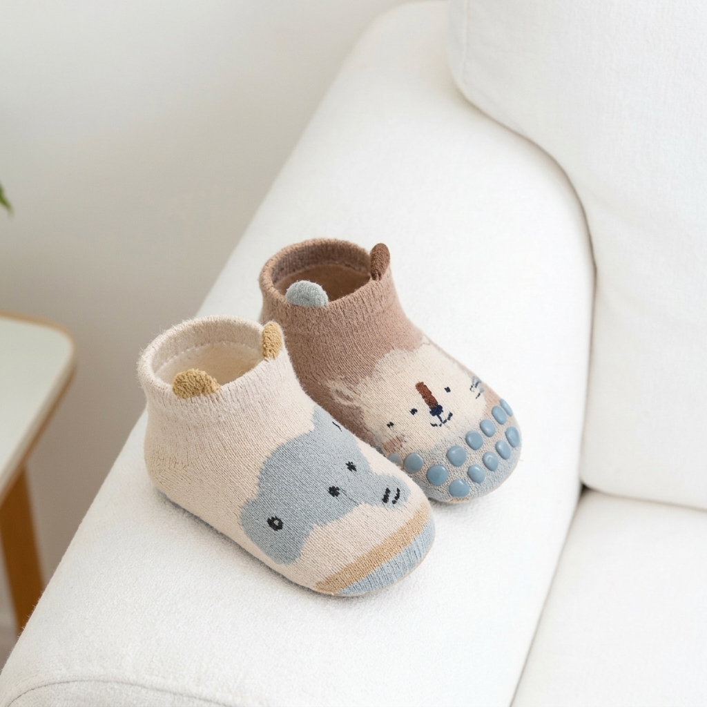 Kids Anti-Slip Cartoon Cotton Floor Socks Shoes thumbnail 8