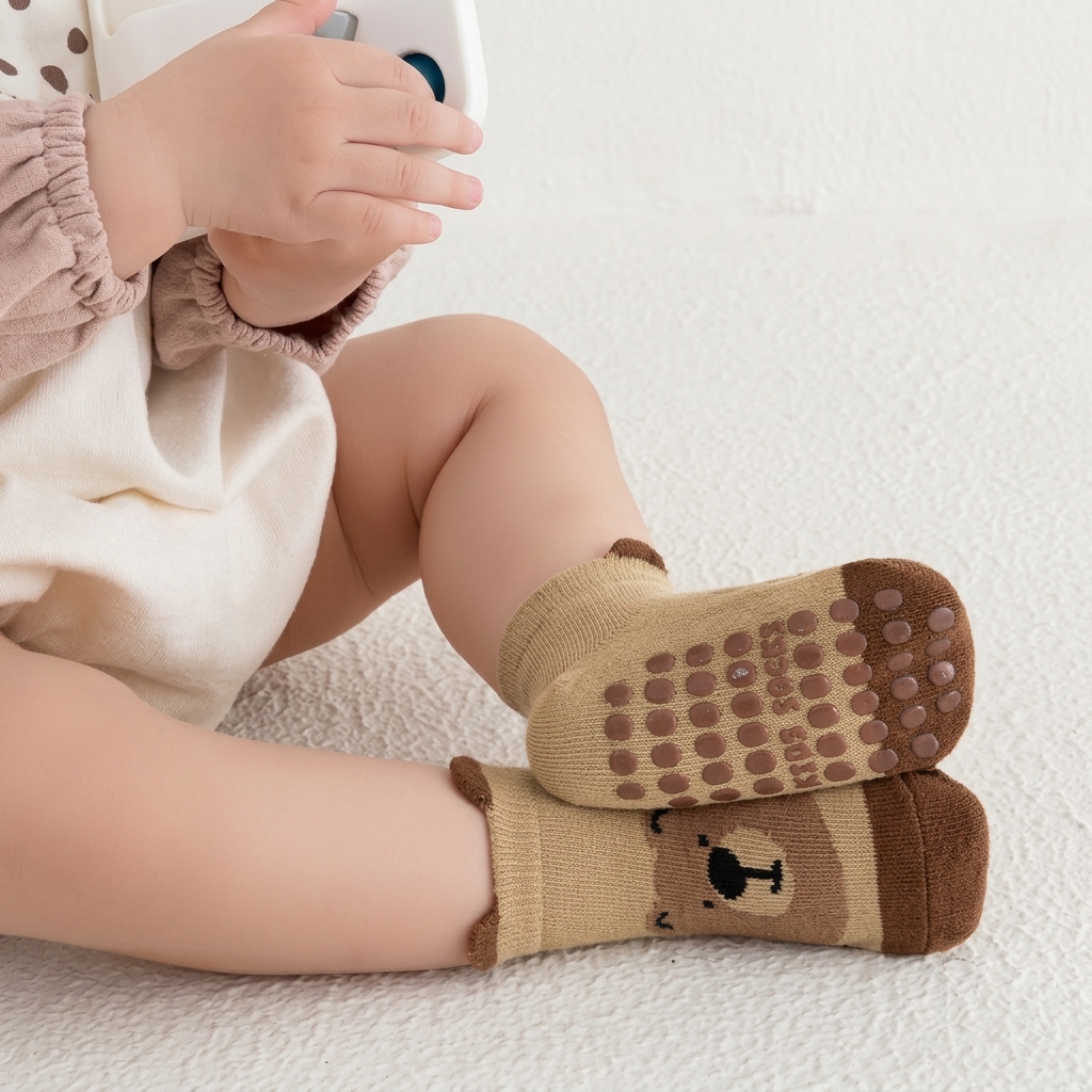 Kids Anti-Slip Cartoon Cotton Floor Socks Shoes thumbnail 9