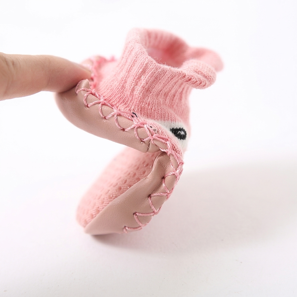 Infant Leather-Bottom Anti-Slip Cotton Floor Shoes & Socks (1-3 Years) thumbnail 8
