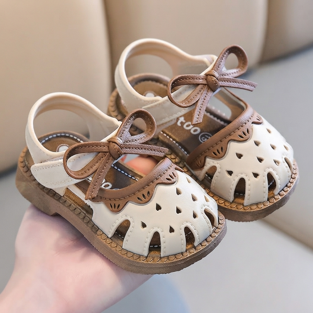 Baby Girl Non-Slip Soft-Sole Bowknot Summer Sandals (1-3 Years)