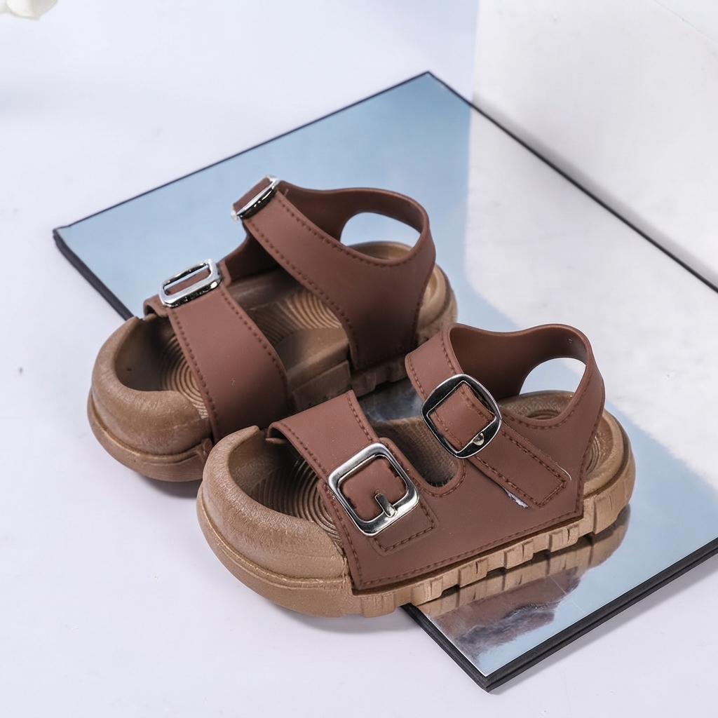 Kids Dual-Buckle Non-Slip Soft-Sole Summer Beach Sandals