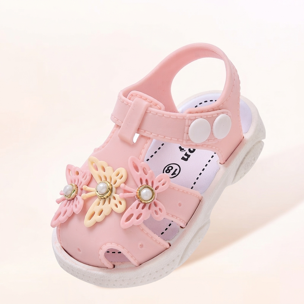Baby Girl Butterfly Closed-Toe Walking Sandals (0-3 Years) thumbnail 2
