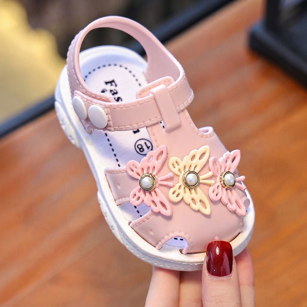 Baby Girl Butterfly Closed-Toe Walking Sandals (0-3 Years) thumbnail 3
