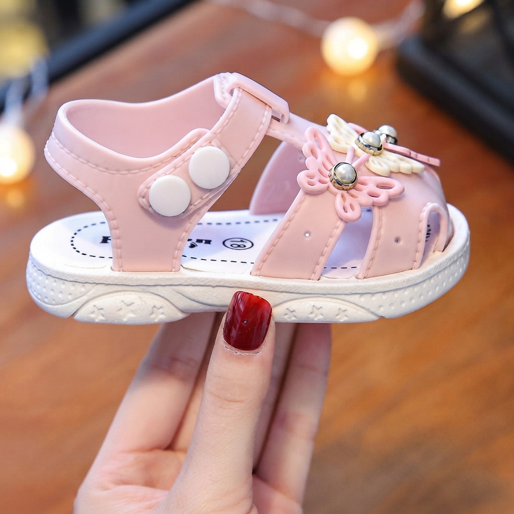 Baby Girl Butterfly Closed-Toe Walking Sandals (0-3 Years) thumbnail 4