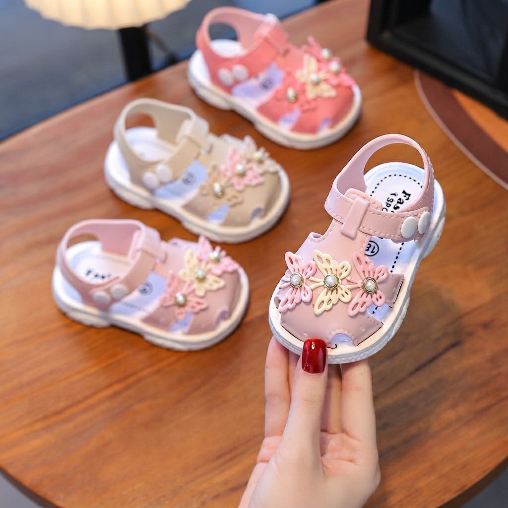 Baby Girl Butterfly Closed-Toe Walking Sandals (0-3 Years) thumbnail 8