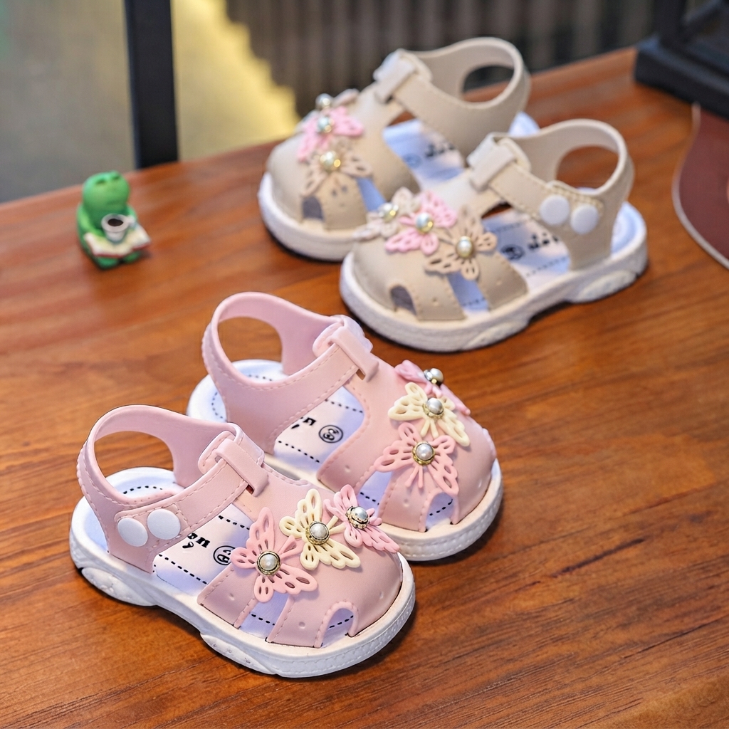 Baby Girl Butterfly Closed-Toe Walking Sandals (0-3 Years) thumbnail 9