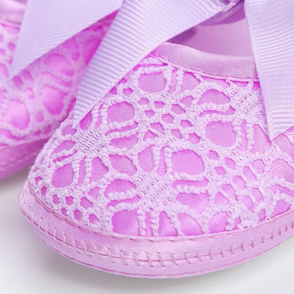 Baby Girl Lace Bow Soft-Sole Princess Pre-Walker Shoes thumbnail 8