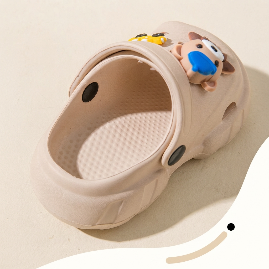Kids Cartoon Bear Thick-Soled Non-Slip EVA Clogs thumbnail 4