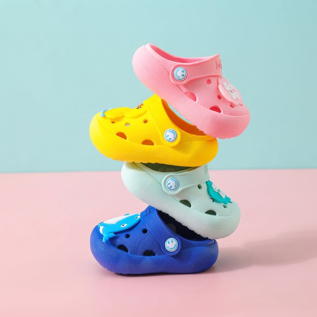 Kids Cartoon Chick Non-Slip Soft-Bottom EVA Hole Shoes thumbnail 3