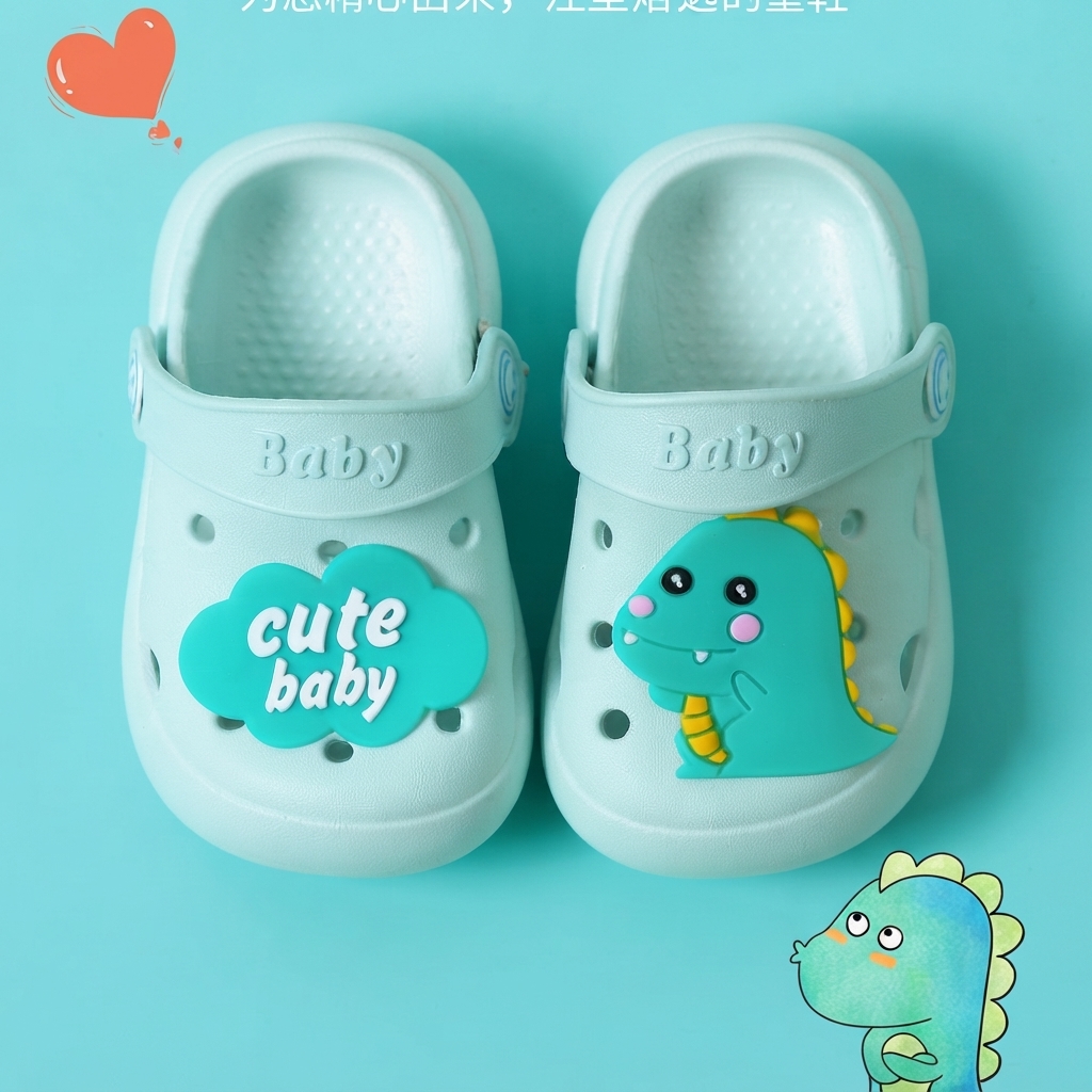 Kids Cute Dinosaur Non-Slip Soft-Sole Summer Clogs