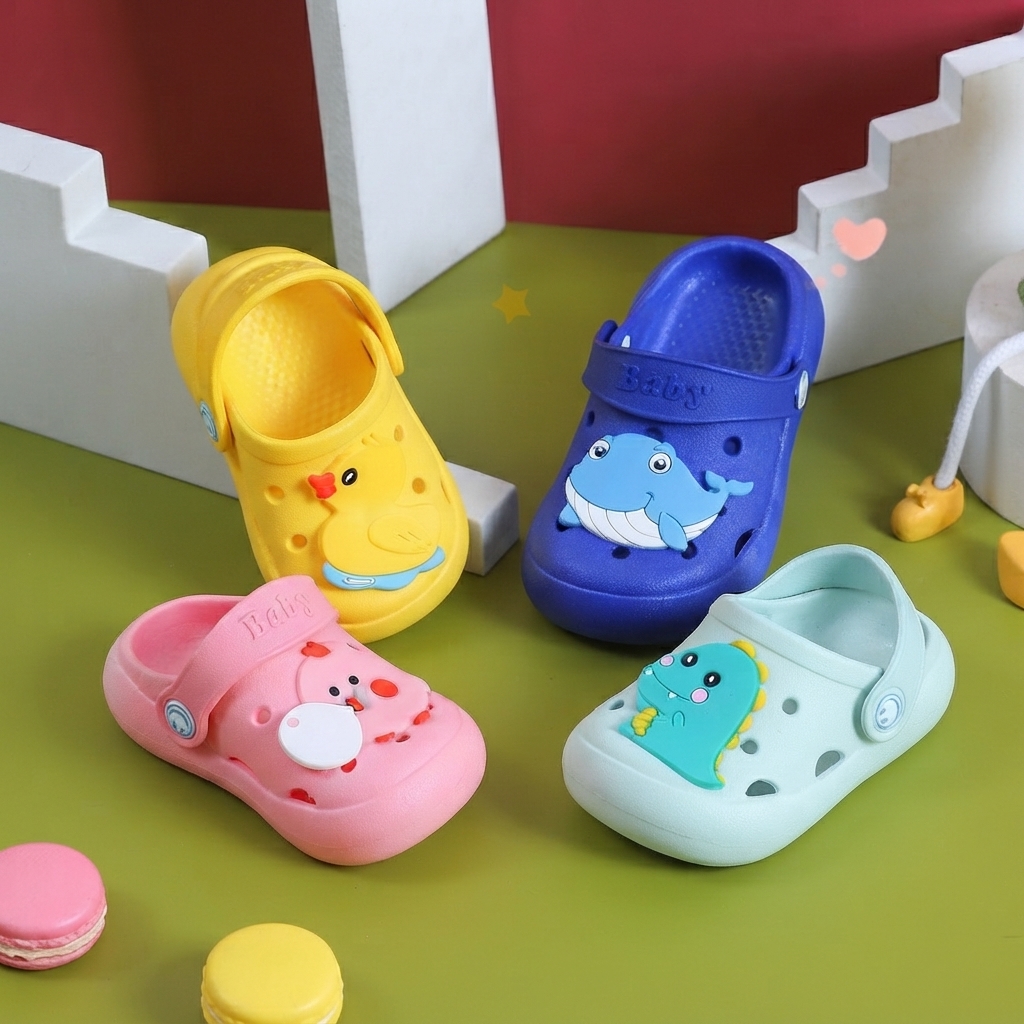 Kids Cute Dinosaur Non-Slip Soft-Sole Summer Clogs thumbnail 2