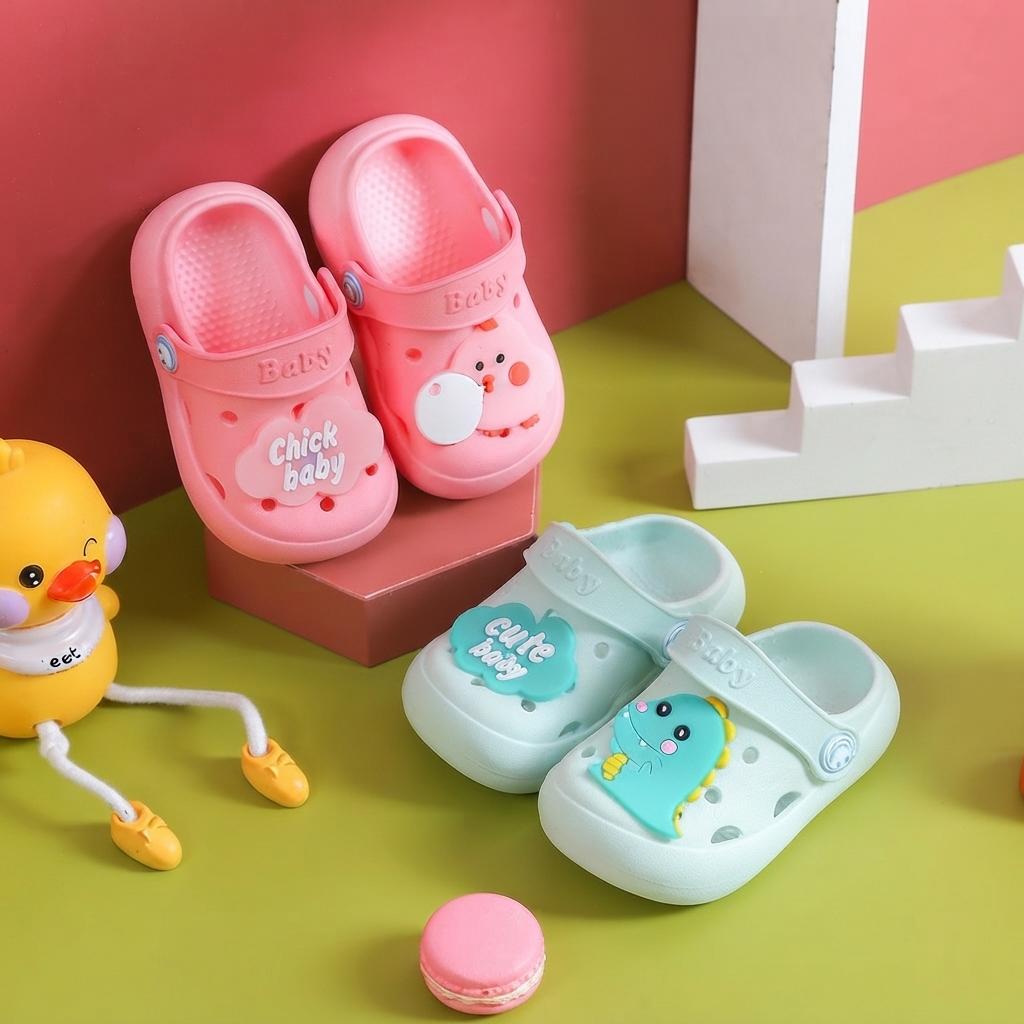 Kids Cute Dinosaur Non-Slip Soft-Sole Summer Clogs thumbnail 6