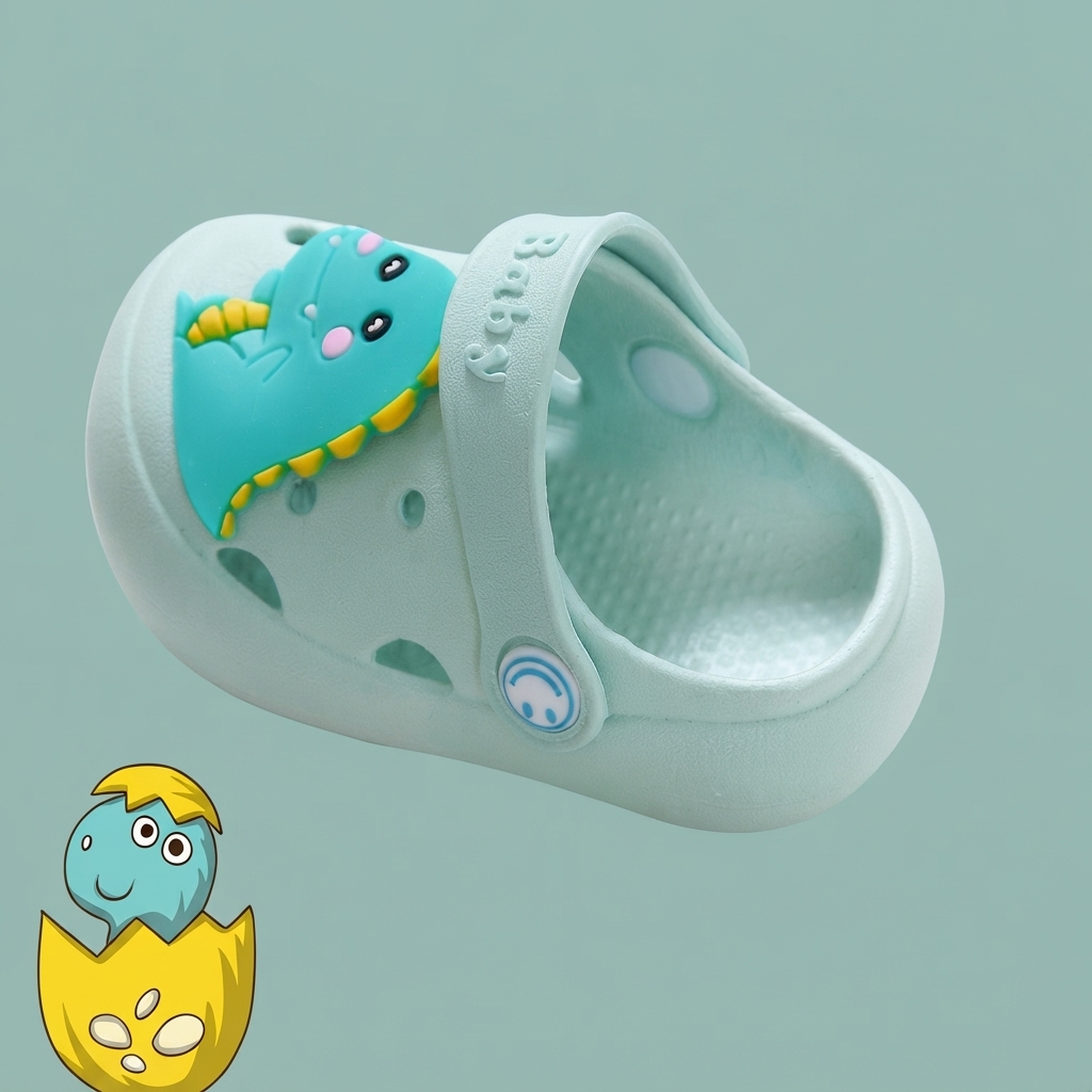 Kids Cute Dinosaur Non-Slip Soft-Sole Summer Clogs thumbnail 11