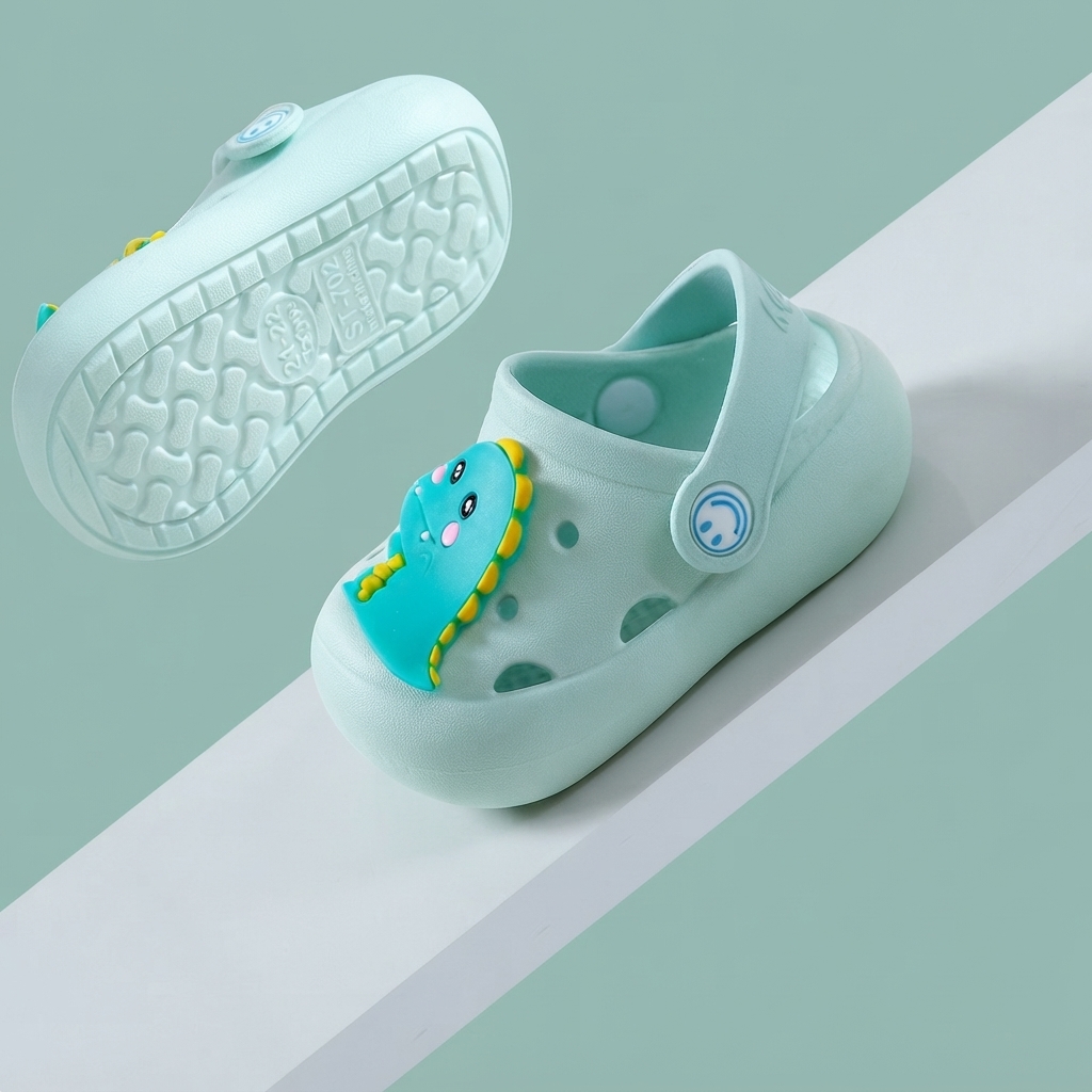 Kids Cute Dinosaur Non-Slip Soft-Sole Summer Clogs thumbnail 12