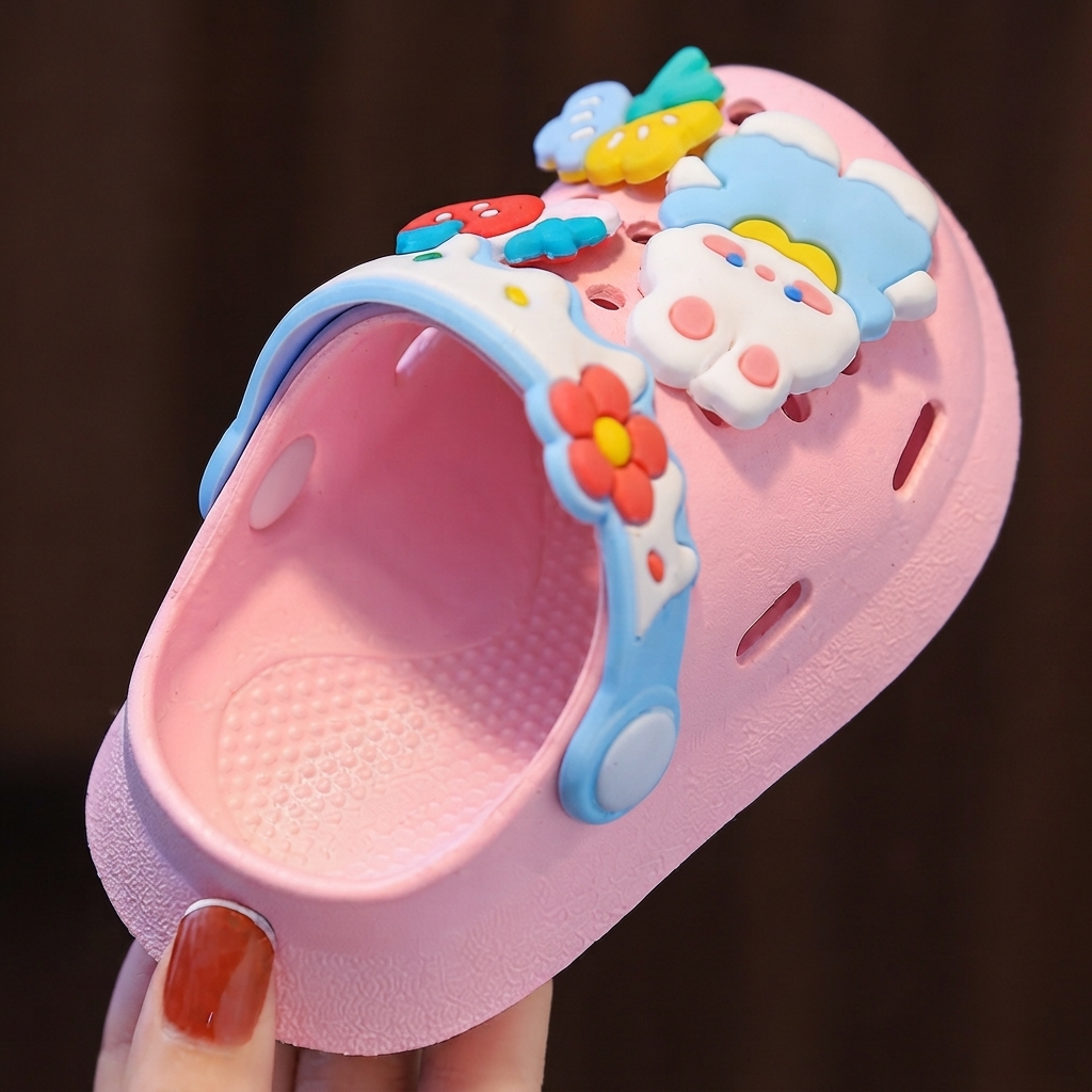 Kids Cartoon Bunny & Strawberry Non-Slip Summer Clogs thumbnail 4