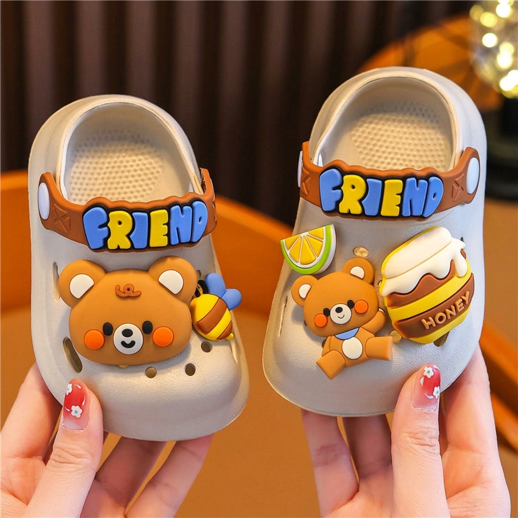 Kids Cute Bunny & Bow Non-Slip EVA Summer Clogs