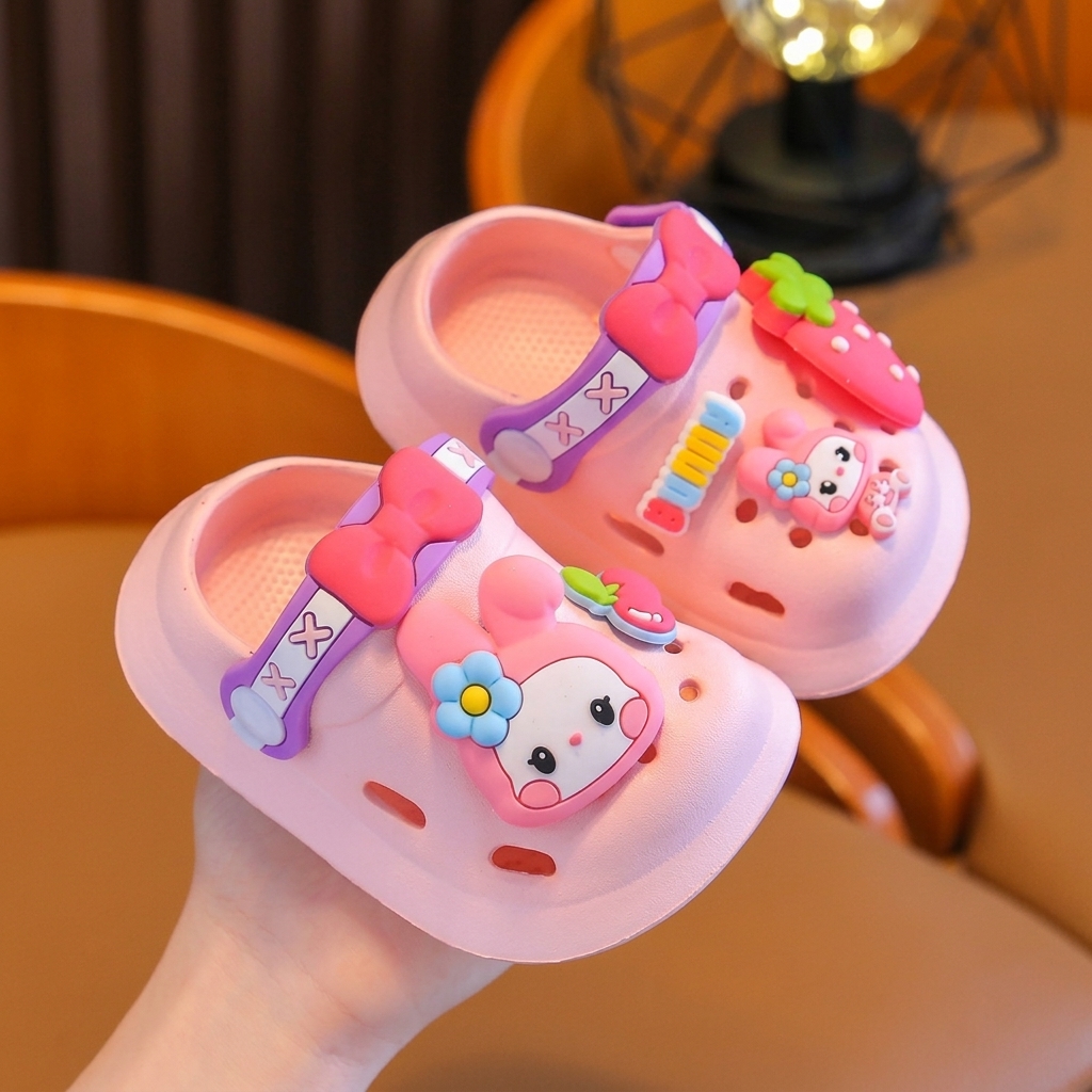 Kids Cute Bunny & Bow Non-Slip EVA Summer Clogs thumbnail 3