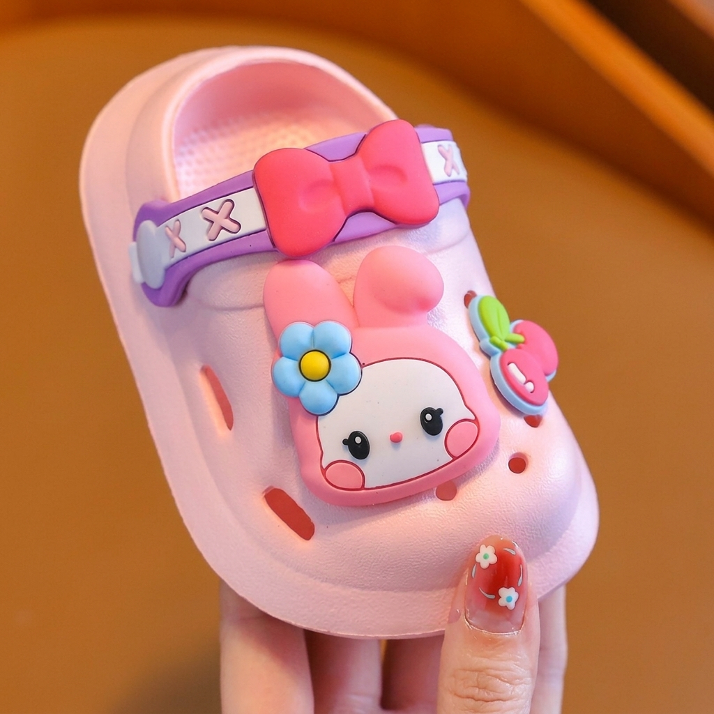 Kids Cute Bunny & Bow Non-Slip EVA Summer Clogs thumbnail 6