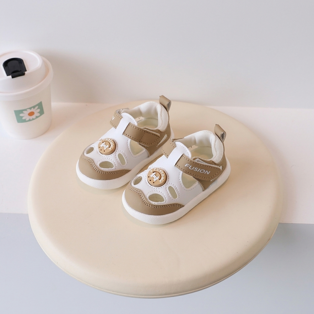 Toddler "FUSION" Closed-Toe Leather Walking Sandals thumbnail 3