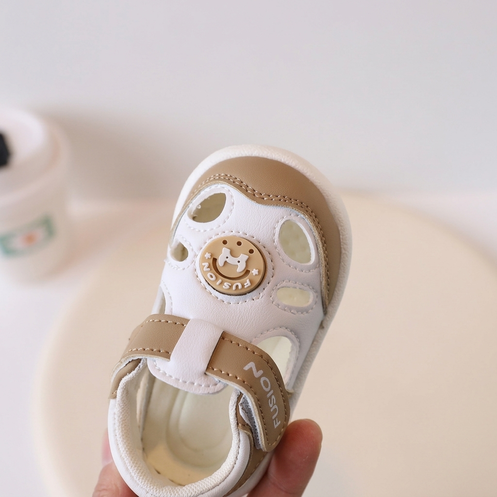 Toddler "FUSION" Closed-Toe Leather Walking Sandals thumbnail 5