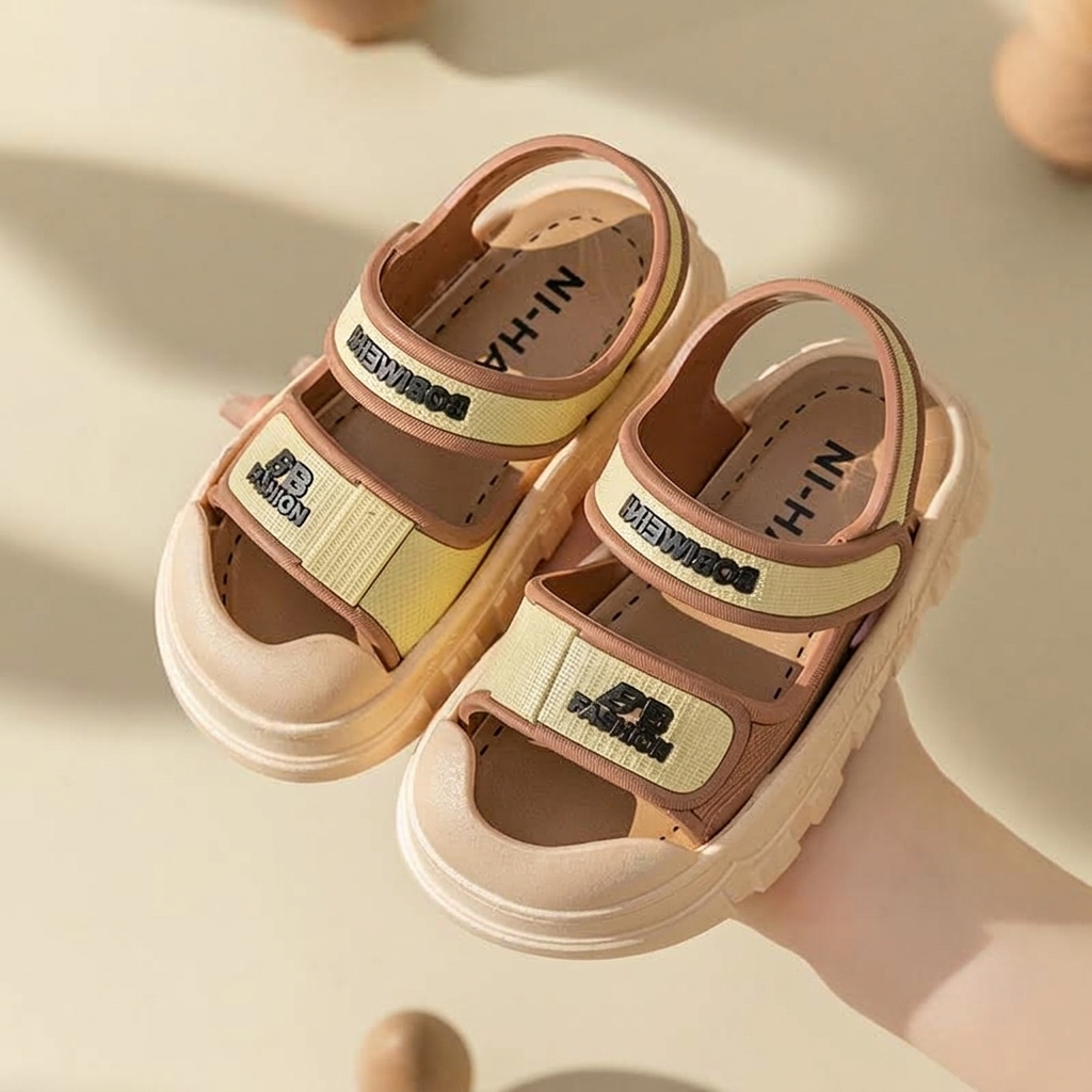 Kids Soft Bottom Anti-Slip Velcro Sandals & Bathroom Shoes thumbnail 3