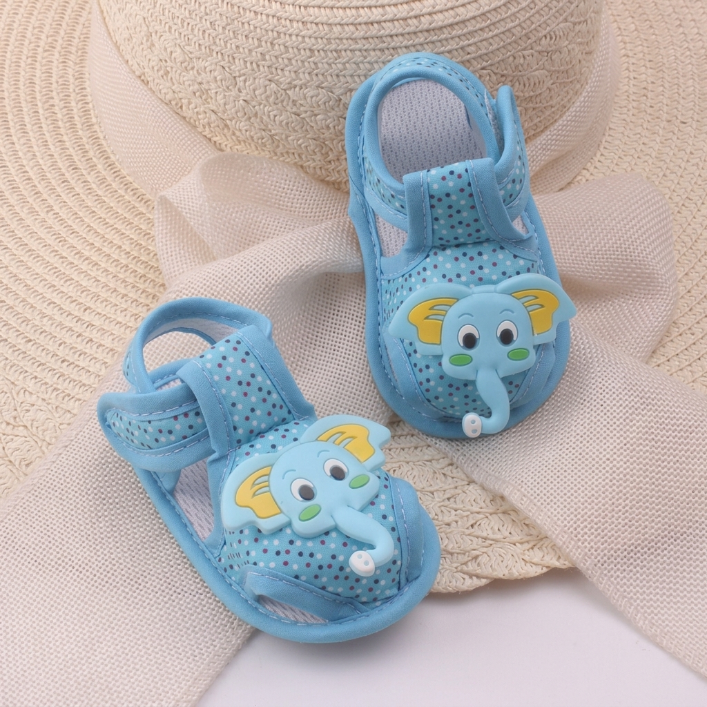 Cute Cartoon Elephant Soft Sole Baby Toddler Sandals (0-1 Year) thumbnail 3