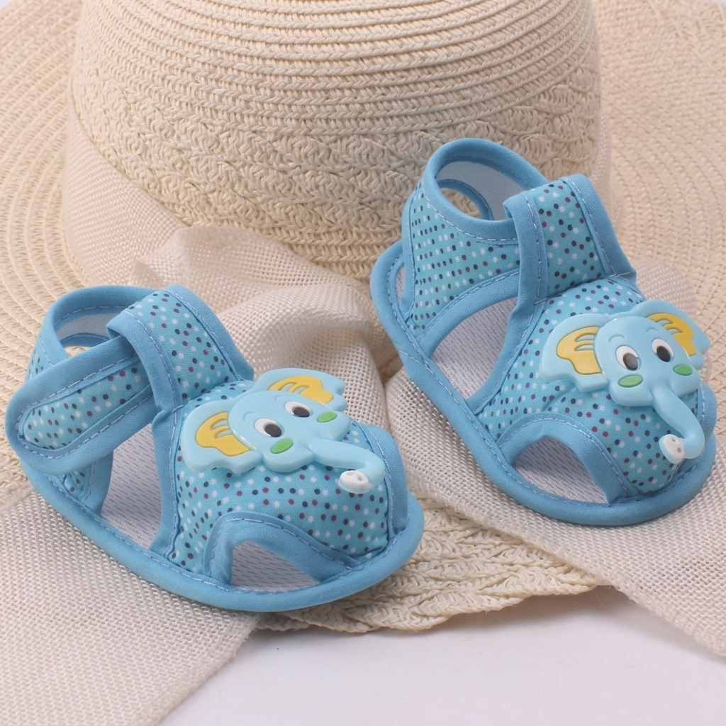 Cute Cartoon Elephant Soft Sole Baby Toddler Sandals (0-1 Year) thumbnail 4